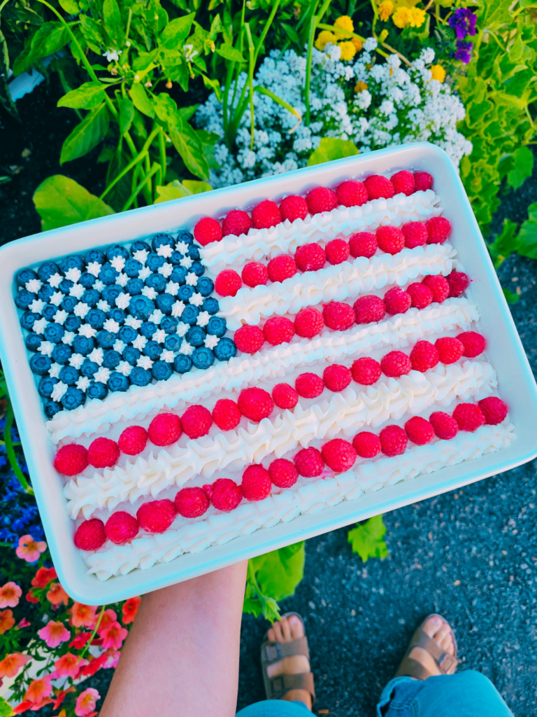 Gluten-Free and Dairy-Free American Flag Cake