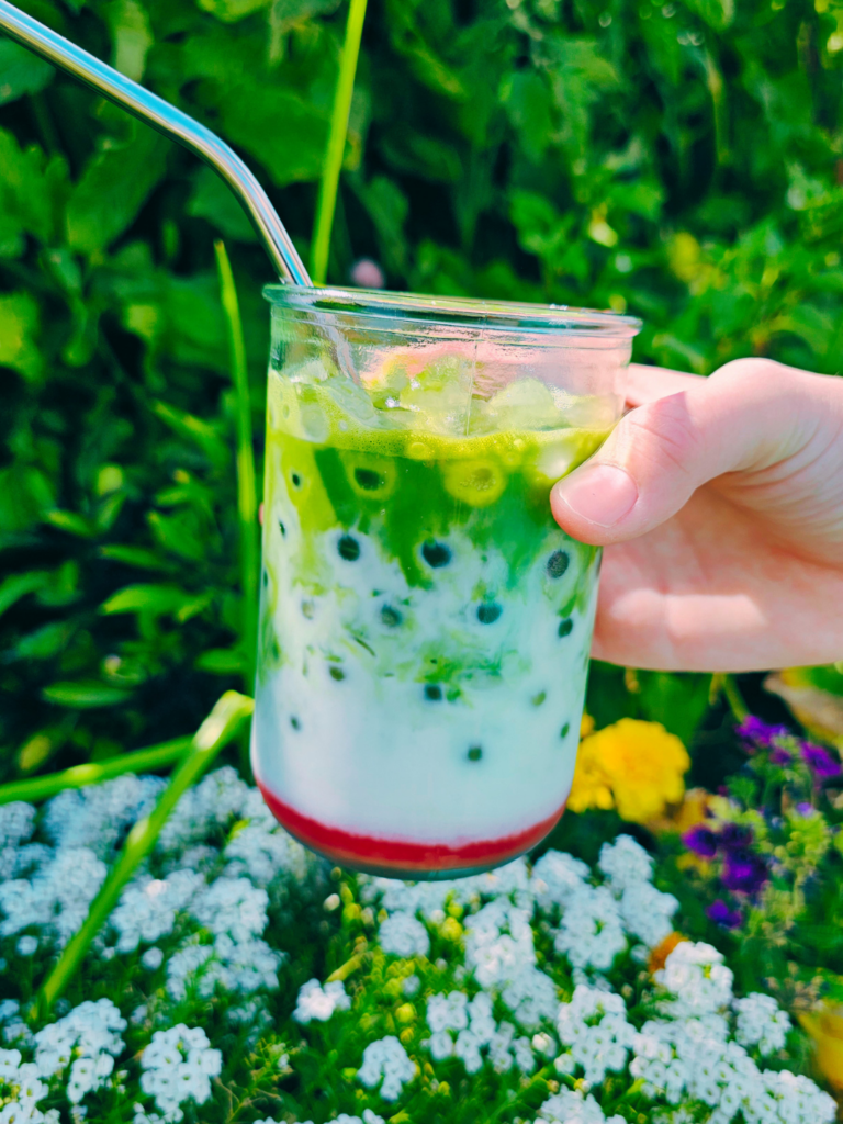 Iced Raspberry Matcha Latte